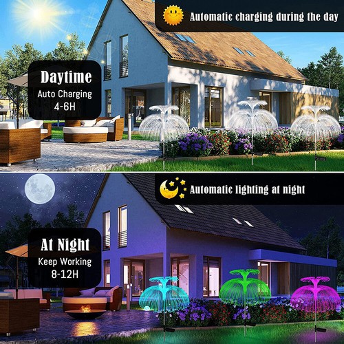 Solar Qualle Gartenlampe Gartenleuchte LED Garten Deko Licht Wasserdichte DHL - Bild 13 von 16