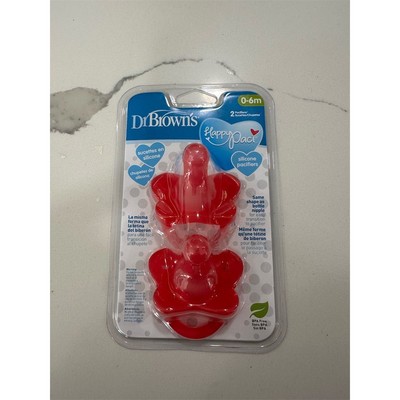 Dr. Brown's HappyPaci Silicone Pacifiers 0-6M Pink 2 Pack