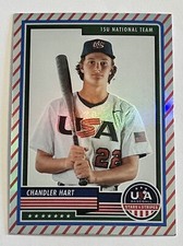 Chandler Hart 2023 Panini USA Baseball Stars & Stripes Red Stripes Prizm #28