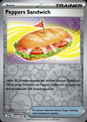 Peppers Sandwich 161/182 REVERSE HOLO Ewige Rivalen Pokemon Karte Deutsch