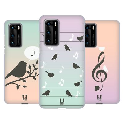HEAD CASE DESIGNS BIRDS OF MUSIC SOFT GEL CASE FOR HUAWEI PHONES 4