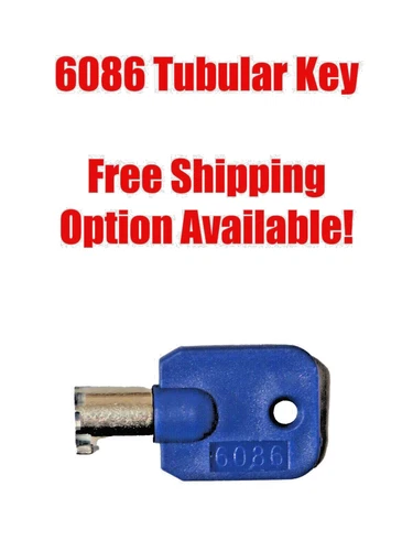 6086 Tubular Key - Vending, Coin Operated, Gumball, Arcade, Pinball Machines