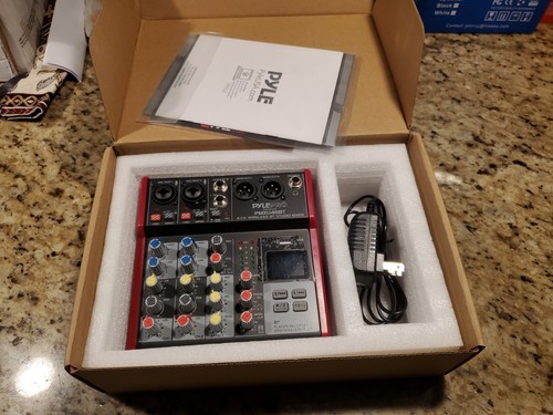 Pyle PMXU48BT 4-Ch. Bluetooth Studio Mixer, Pro Digital DJ Audio Mixer Console - Picture 3 of 4