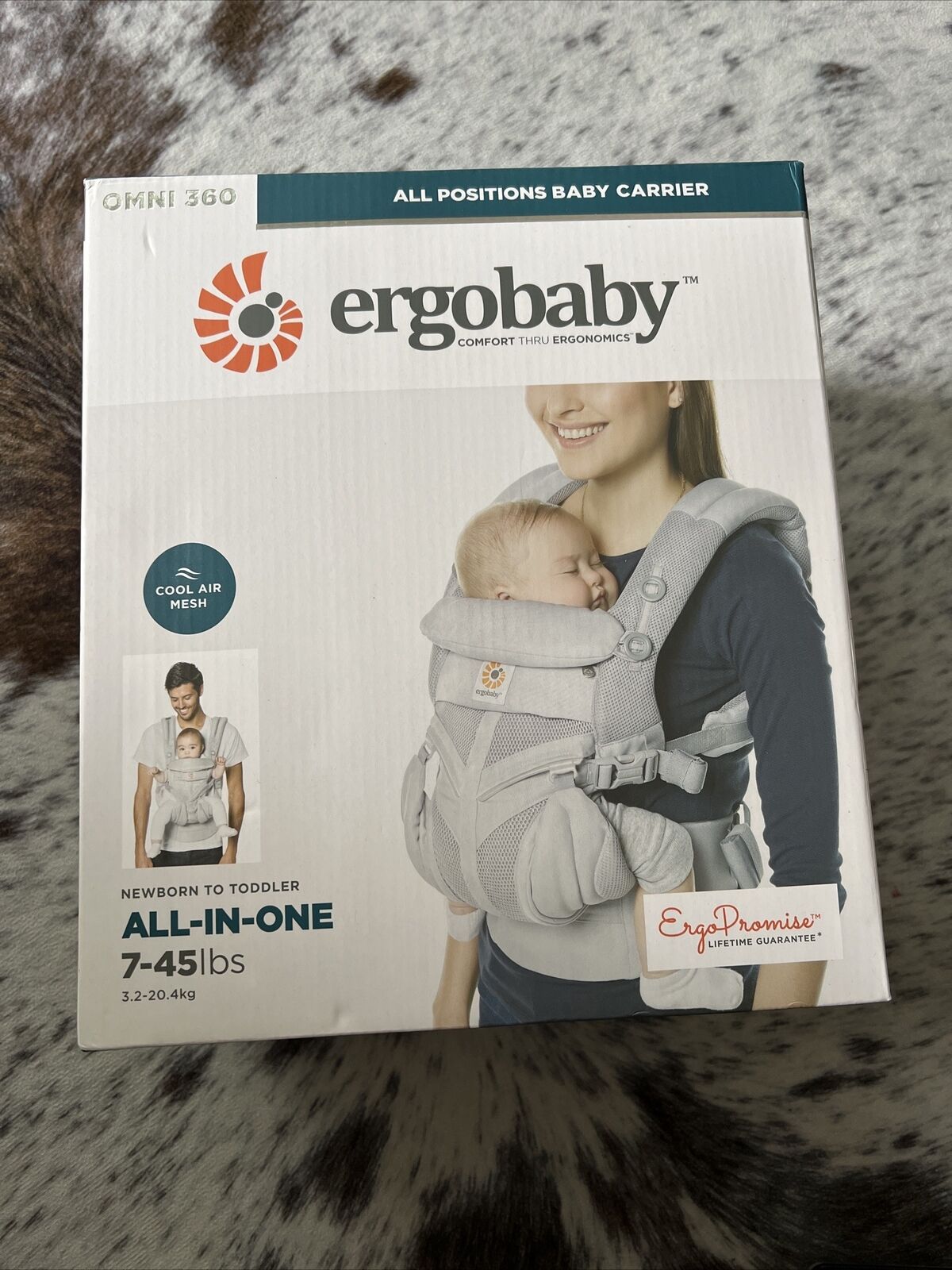 Ergobaby+Omni+360+Cool+Air+Mesh+Ergonomic+Baby+Carrier+Pearl+Grey