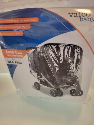 Valco Rain Cover for Snap  Duo and NEO Twin Strollers, Wind And Rain Cover, New