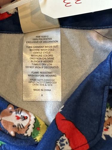 NWT Nordstrom Munki Munki Kids Christmas Pajamas Guinea Pig, Hamster , Lizard 8 - Picture 6 of 6