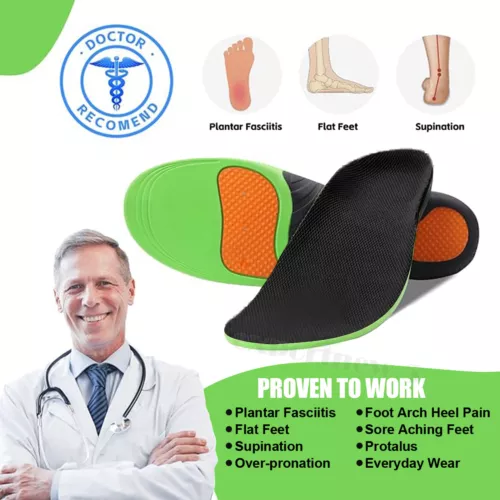 Gel Orthopädische Einlegesohlen Schuheinlagen für Plattfüße Sport Fußschmerzen - Bild 6 von 25