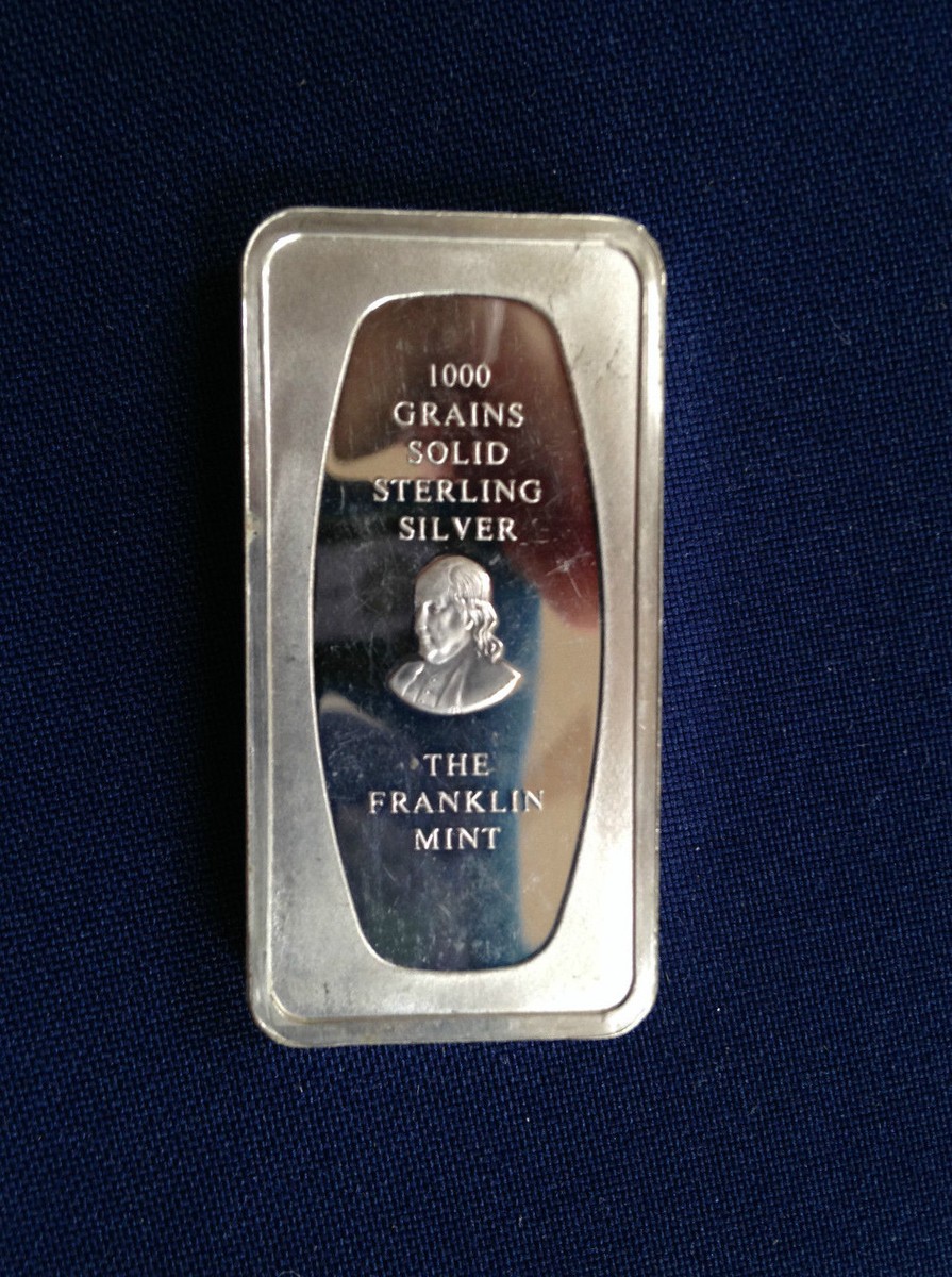 1972 Franklin Mint Father's Day Annual Silver Art Bar P2398 | eBay