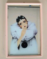 PRINTED MIRROR SPECCHIO PIERROT Gualtiero Rossi 1981 LOVE Quadretto Cm 32 X 21,5