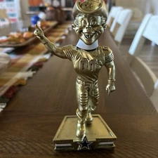 NEW Rowdy Dallas Cowboys Gold Plated Bobblehead NFL Football