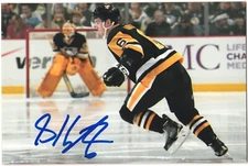 Scott Harrington Autographed 4x6 Color Photo Pittsburgh Penguins #6 Black B