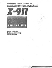Korg X-911 Monophonic Guitar Synthesizer Manual Copy