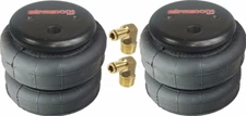 airmaxxx 2 bags 2500 with 1/4" hose elbow for truck tow kit air ride suspension