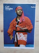 Carl Douglas "Kung Fu Fighting" autograph signed A4 magazine image