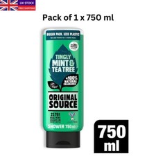 Original Source Mint & Tea Tree Shower Gel, 500ml 250ml 750ml Vegan Cruelty Free