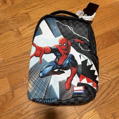 Sprayground x Marvel Spider-Man Backpack New Black Bookbag Large School Bag