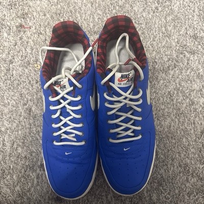 Nike Air Force 1 Low Top Men s Sneakers Blue/White/Red Lace Up Rubber Sole