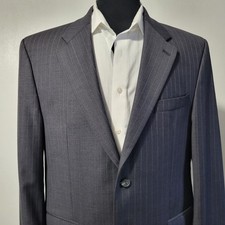 Lauren Ralph Lauren 100 Wool Men's Pinstripe Sport Coat Blazer Sz 42R Gray