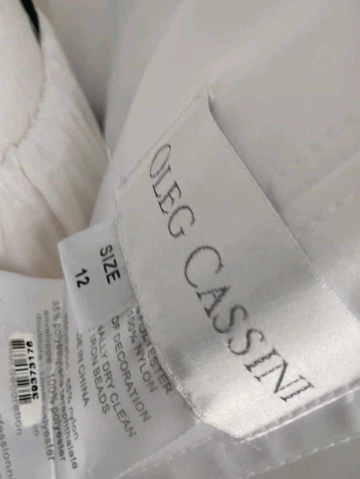 Vestido de novia organza talla 12 Oleg Cassini sin tirantes Foto 2 de 4