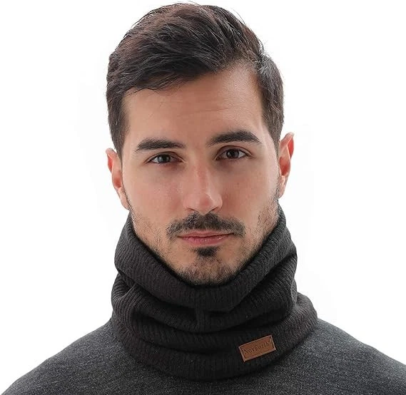 NovForth Máscara de Gaiter de Lã Aquecedor de Pescoço de Inverno para Homens e Mulheres, Cachecol À Prova de Vento - Imagem 3 de 4