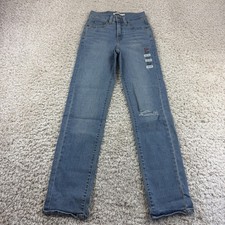 Levi  s Jeans 724 High Rise Straight Blue Womens Size 24 Slim Straight NEW