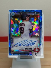 2021 Bowman Sapphire Aaron Sabato 1st Bowman On-Card Auto 