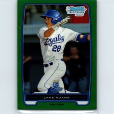2012 Bowman Chrome - Lane Adams #BCP139 - Green Refractor - Kansas City Royals