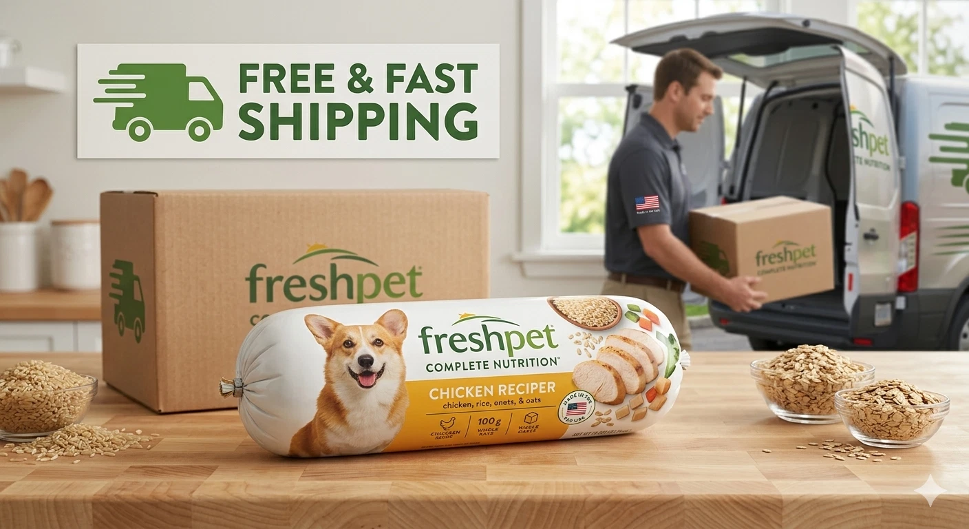 Freshpet Complete Nutrition Dog Food Chicken Recipe 9 lb (6 Rolls) Fridge Fresh