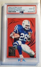 Marshall Faulk 1994 Fleer Ultra Flair Wave of the Future #2 RC PSA 10 GEM MT HOF