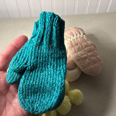 Kis-@ 専用ページ 3 Knitted Crochet Booties Mittens Gloves Small Lot Assorted As