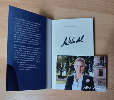 Alice Weidel / Widerworte-Handsigniert (Siehe Foto),plus Autogrammkarte