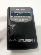 Sony Walkman SRF - 49 FM/AM Radio With Belt Clip Tested And Works Great