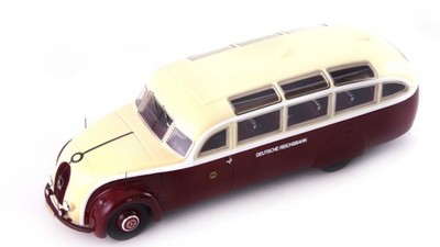 Autocult MERCEDES LO 3100 ''DEUTSCHE REICHSBAHN'' 1935 IVORY/RED 1:43