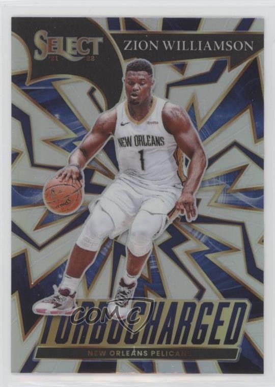 2021-22 Panini Select Turbocharged Silver Prizm Zion Williamson #1 oh4