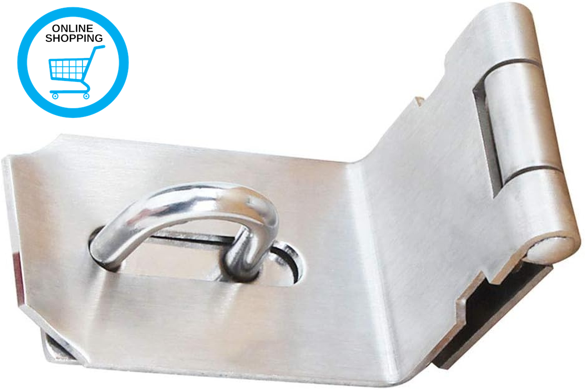 Right Angle Padlock Hasp,  Stainless Steel 90 Degree Hasp and Staple with Screws