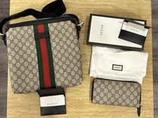 Authentic Gucci GG Supreme Messenger Bag W/ Gucci GG Wallet W/ Receipt
