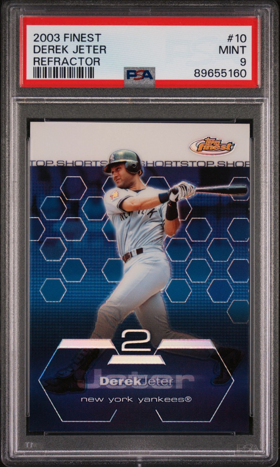 2003 Topps Finest - Derek Jeter #10 Refractor PSA9