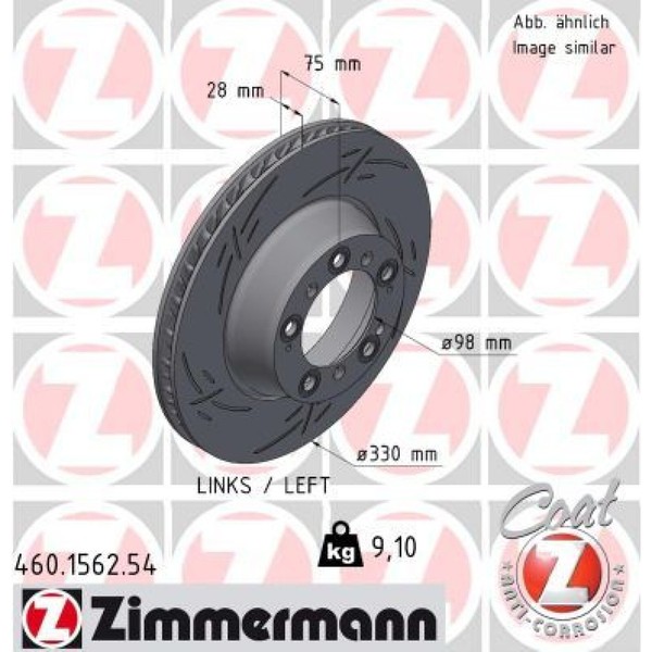 Zimmermann 460.1562.54 Bremsscheibe FüR Porsche 911 997 996 991-image