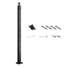 Uimoso Cable Railing Post 36x1x2 Inch with L-Shaped Holes for Decks