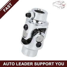 Round Smooth X 3/4"-36 Spline Chrome Universal Steering Shaft U Joint
