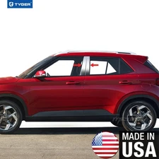 TYGER Fits 2020-2021 Hyundai Venue 4PC Stainless Steel Chrome Pillar Post Trim