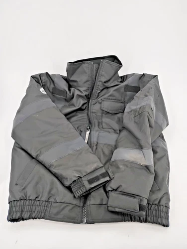 Ergodyne GloWear 8377EV Quilted Bomber Jacket Black Small Insulated Work Coat - product listing photo