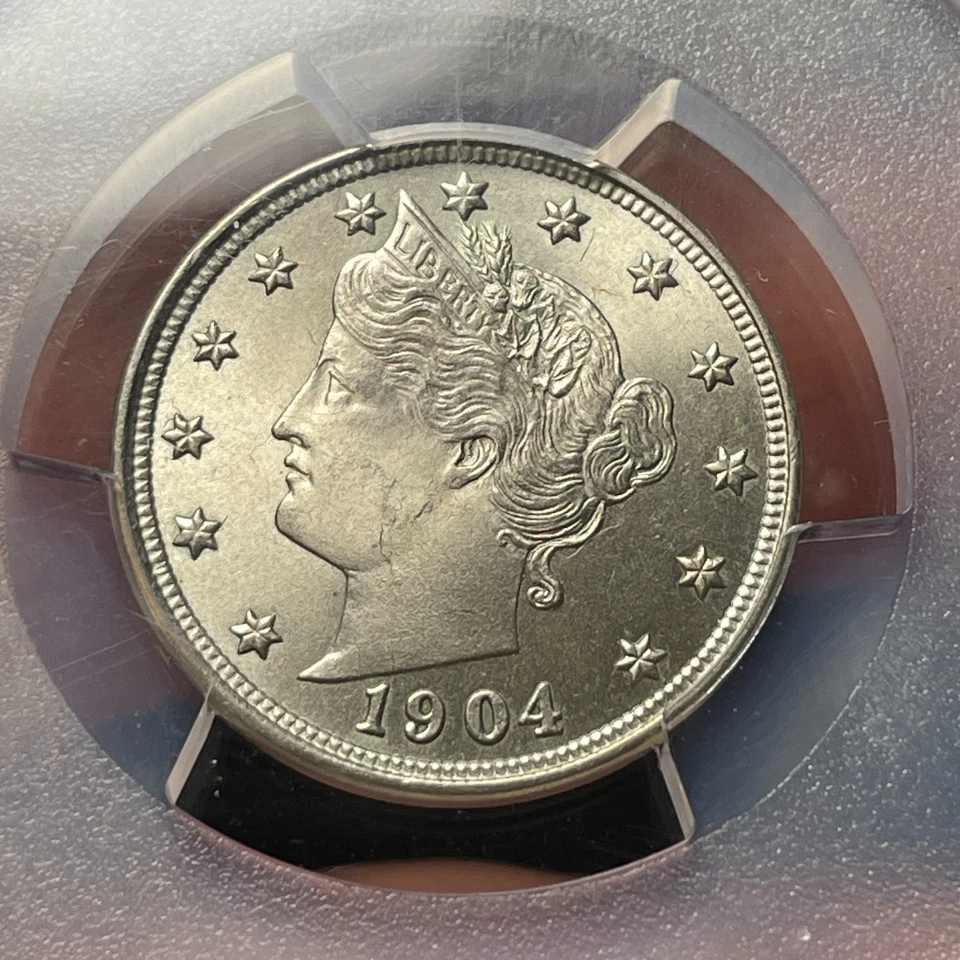 1904 PCGS MS66 CAC Liberty V Nickel Gem BU High Grade Beauty! PQ+ - Image 3 of 4