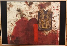 Hermann Nitsch "Übermalte Bildlithographie mit Kasel" UNIKAT
