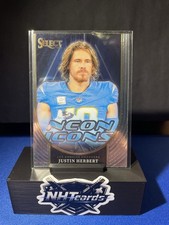 Justin Herbert 2023 Panini Select Neon Icons #NI-JHE Chargers NFL Football Card