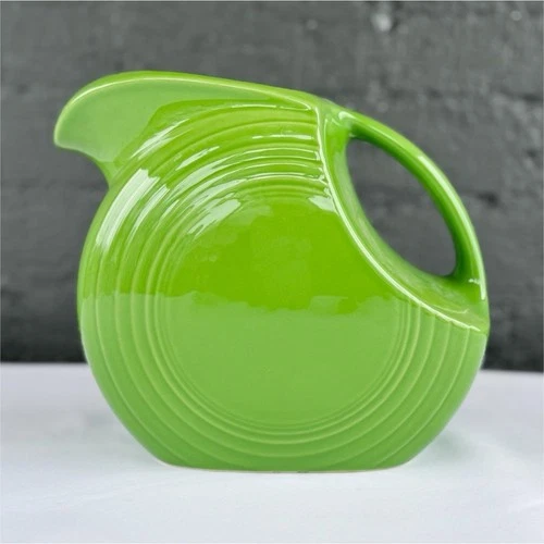 Fiesta Lemongrass Green Disc Pitcher - Large 67oz Homer Laughlin USA EUC