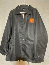 Nike Air Jordan Jumpman Nylon Performance Athletic Snap Up Black Jacket Mens XXL