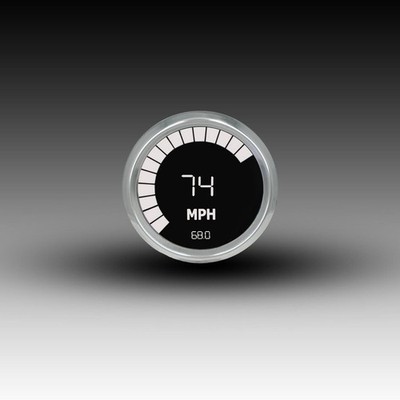 Intellitronix White LED (Bar) Oil Pressure Gauge - Black / Chrome Bezel