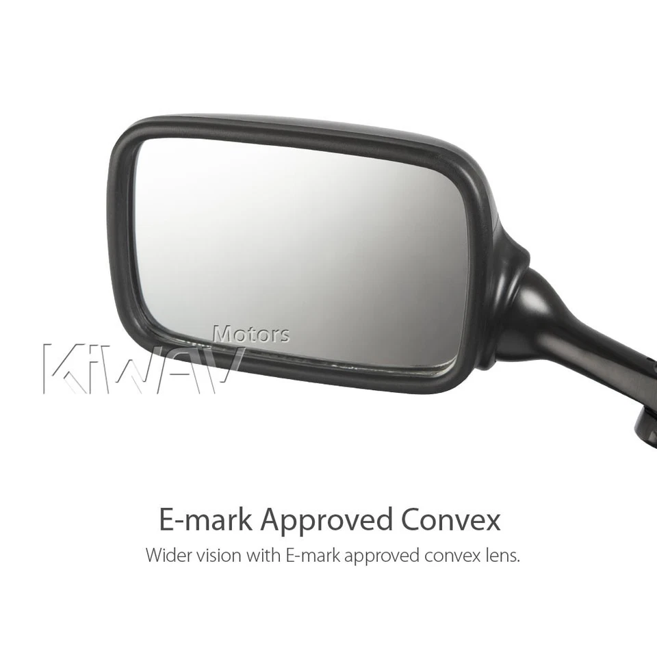 Par de espejos retrovisores de repuesto VAWiK negros FS286 cromados convexos para Suzuki TL1000S 97'-01' Foto 4 de 4