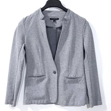 Banana Republic Factory Blazer Women S Light Gray Career Chic Inverted Collar